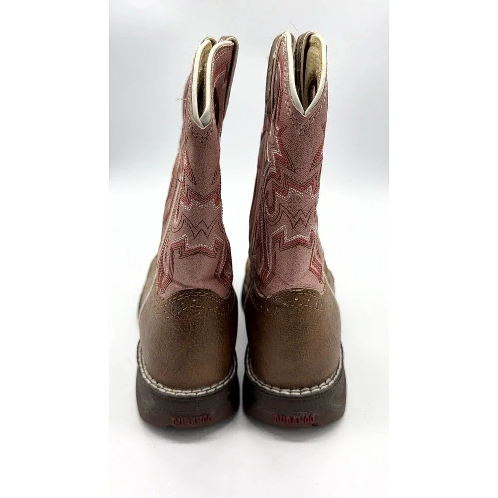 Durango Big Kids Tan/Pink Western Boots, Size 3M